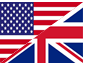 Englische und amerikanische Flagge